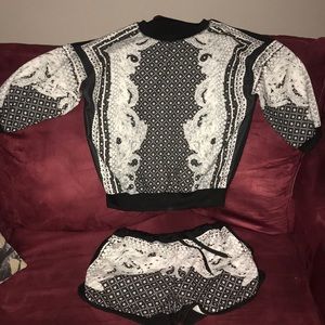 Short set with 3 quarter sleeve